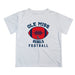 Ole Miss Rebels Vive La Fete Football V2 White Short Sleeve Tee Shirt