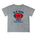 Ole Miss Rebels Vive La Fete Football V2 Heather Gray Short Sleeve Tee Shirt