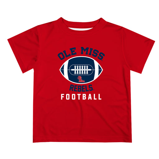 Ole Miss Rebels Vive La Fete Football V2 Red Short Sleeve Tee Shirt