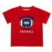Ole Miss Rebels Vive La Fete Football V2 Red Short Sleeve Tee Shirt