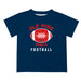 Ole Miss Rebels Vive La Fete Football V2 Navy Short Sleeve Tee Shirt