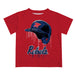 Ole Miss Rebels Original Dripping Baseball Helmet Red T-Shirt by Vive La Fete