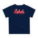 Ole Miss Rebels Original Dripping Baseball Helmet Navy T-Shirt by Vive La Fete - Vive La Fête - Online Apparel Store