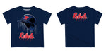 Ole Miss Rebels Original Dripping Baseball Helmet Navy T-Shirt by Vive La Fete - Vive La Fête - Online Apparel Store