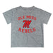 Ole Miss Rebels Vive La Fete Boys Game Day V1 Heather Gray Short Sleeve Tee Shirt