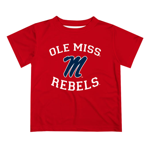 Ole Miss Rebels Vive La Fete Boys Game Day V1 Red Short Sleeve Tee Shirt