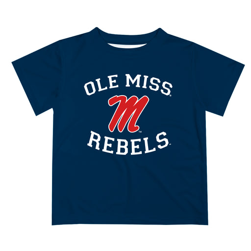 Ole Miss Rebels Vive La Fete Boys Game Day V1 Navy Short Sleeve Tee Shirt