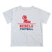 Ole Miss Rebels Vive La Fete Football V1 White Short Sleeve Tee Shirt