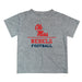 Ole Miss Rebels Vive La Fete Football V1 Heather Gray Short Sleeve Tee Shirt