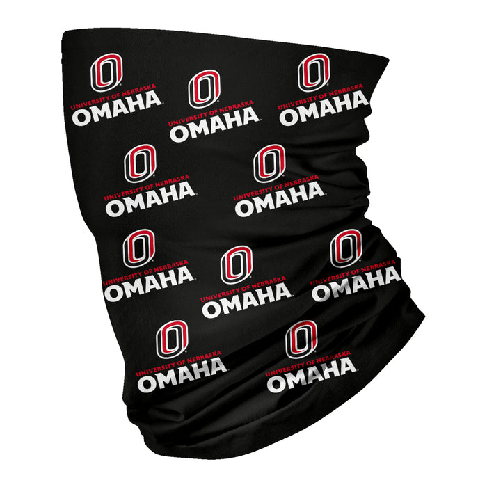 Omaha Mavericks Neck Gaiter Black All Over Logo - Vive La Fête - Online Apparel Store