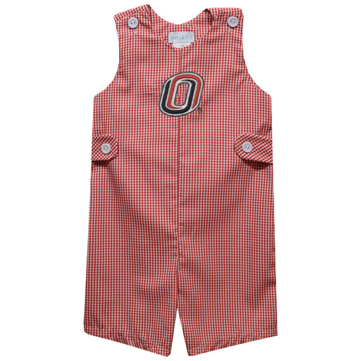 Omaha Mavericks Embroidered Red Cardinal Gingham Boys Jon Jon