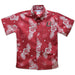 Omaha Mavericks Red Hawaiian Short Sleeve Button Down Shirt