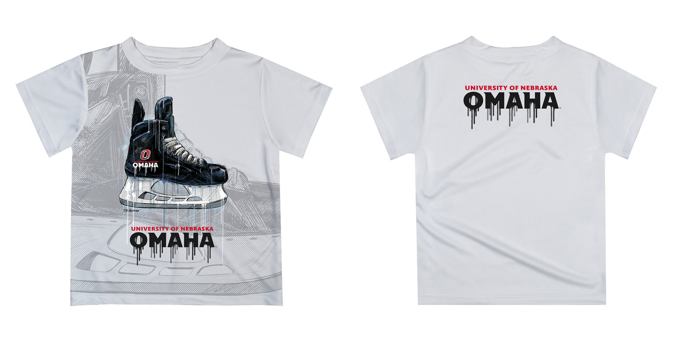 Omaha Mavericks Original Dripping Hockey Red T-Shirt by Vive La Fete - Vive La Fête - Online Apparel Store