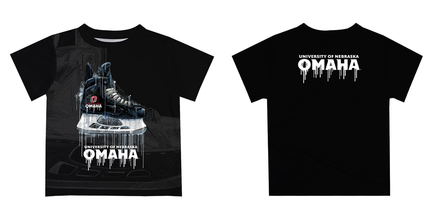 Omaha Mavericks Original Dripping Hockey Red T-Shirt by Vive La Fete - Vive La Fête - Online Apparel Store