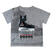 Omaha Mavericks Original Dripping Hockey Heather Gray T-Shirt by Vive La Fete