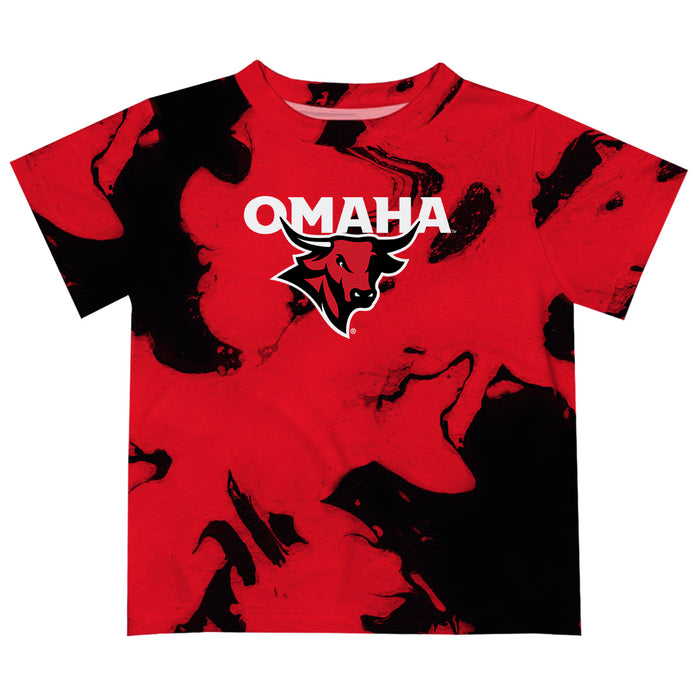 Omaha Mavericks Vive La Fete Marble Boys Game Day Red Short Sleeve Tee