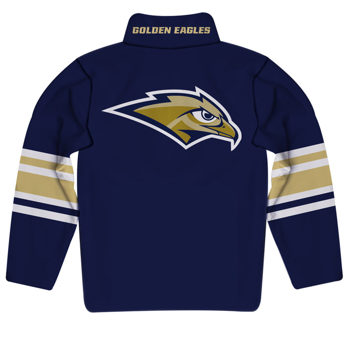 Oral Roberts University Golden Eagles Vive La Fete Game Day Navy Quarter Zip Pullover Stripes on Sleeves - Vive La Fête - Online Apparel Store