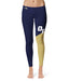 Oral Roberts Golden Eagles Vive La Fete Game Day Collegiate Leg Color Block Women Navy Gold Yoga Leggings