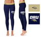Oral Roberts Golden Eagles Vive La Fete Game Day Collegiate Logo on Thigh Navy Women Yoga Leggings 2.5 Waist Tights - Vive La Fête - Online Apparel Store