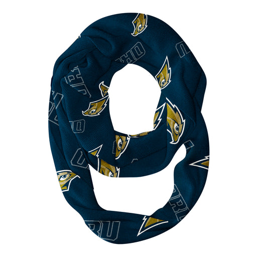 Oral Roberts Golden Eagles Vive La Fete Repeat Logo Game Day Collegiate Women Light Weight Ultra Soft Infinity Scarf