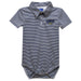 Oral Roberts University Golden Eagles Embroidered Navy Stripe Knit Polo Onesie