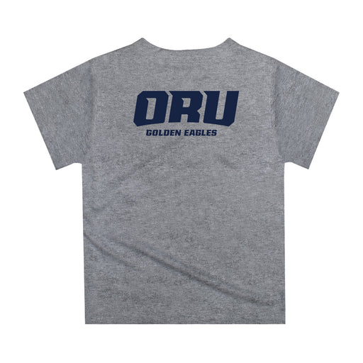 Oral Roberts University Golden Eagles Dripping Basketball Gray T-Shirt by Vive La Fete - Vive La Fête - Online Apparel Store