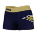 Oral Roberts Golden Eagles Vive La Fete Logo on Thigh & Waistband Navy Gold Women Yoga Booty Workout Shorts 3.75 Inseam