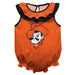 OSU Cowboys Orange Sleeveless Ruffle Onesie Logo Bodysuit by Vive La Fete