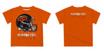 Oklahoma State Cowboys Original Dripping Football Helmet Orange T-Shirt by Vive La Fete - Vive La Fête - Online Apparel Store