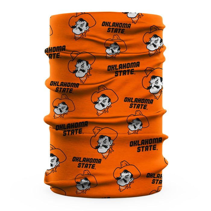 Oklahoma State All Over Logo Orange Neck Gaiter