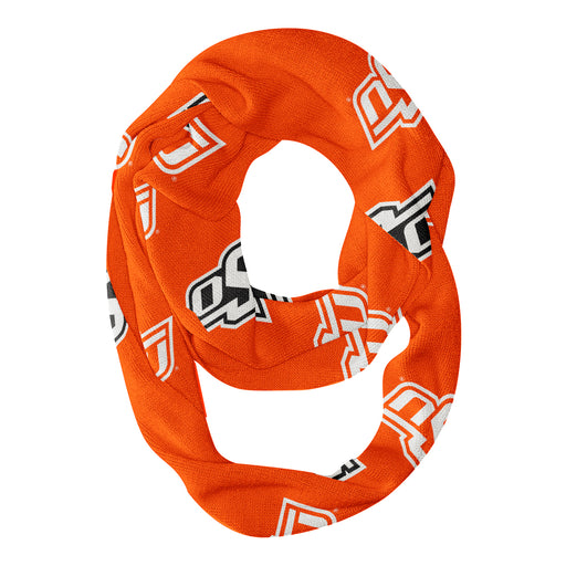 OSU Cowboys Vive La Fete Repeat Logo Game Day Collegiate Women Light Weight Ultra Soft Infinity Scarf