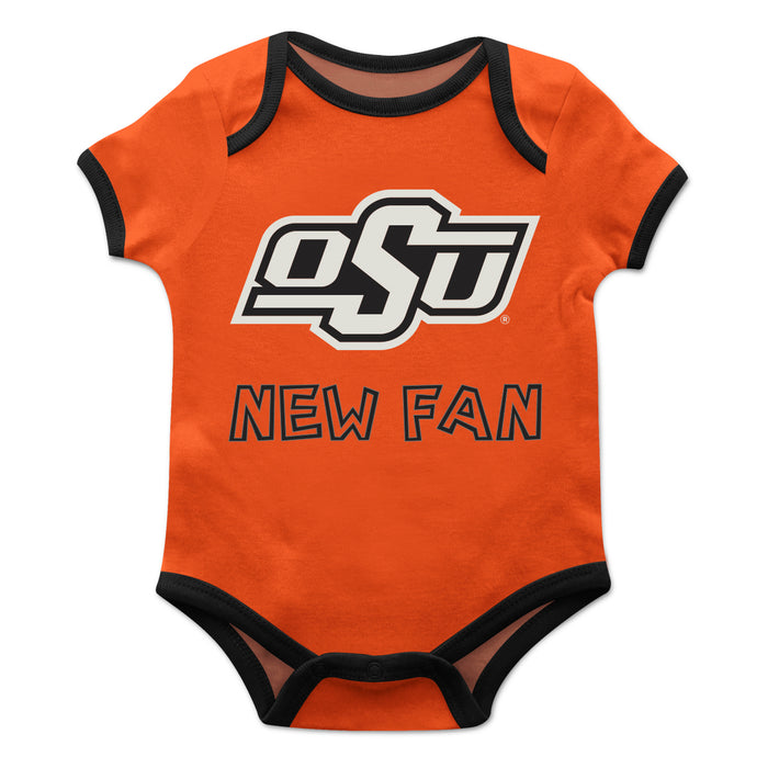 OSU Cowboys Vive La Fete Infant Orange Short Sleeve Onesie New Fan Logo and Mascot Bodysuit