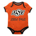 OSU Cowboys Vive La Fete Infant Orange Short Sleeve Onesie New Fan Logo and Mascot Bodysuit