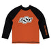 OSU Cowboys Vive La Fete Orange and Black Long Sleeve Raglan Rashguard