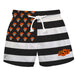 OSU Cowboys Vive La Fete Game Day Black White Flag Swimtrunks V1