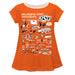 OSU Cowboys Hand Sketched Vive La Fete Impressions Artwork Orange Short Sleeve Top