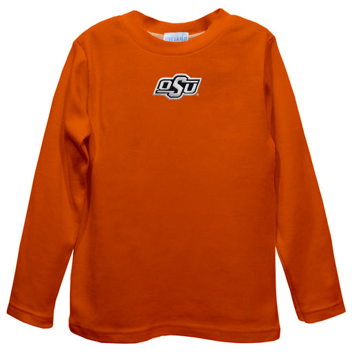 OSU Cowboys Embroidered Orange Long Sleeve Boys Tee Shirt