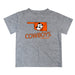 OSU Cowboys Vive La Fete State Map Heather Gray Short Sleeve Tee Shirt