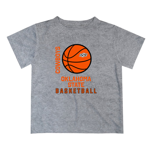 OSU Cowboys Vive La Fete Basketball V1 Heather Gray Short Sleeve Tee Shirt
