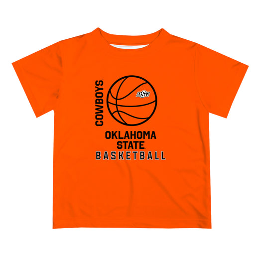 OSU Cowboys Vive La Fete Basketball V1 Orange Short Sleeve Tee Shirt