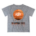 OSU Cowboys Original Dripping Basketball Heather Gray T-Shirt by Vive La Fete