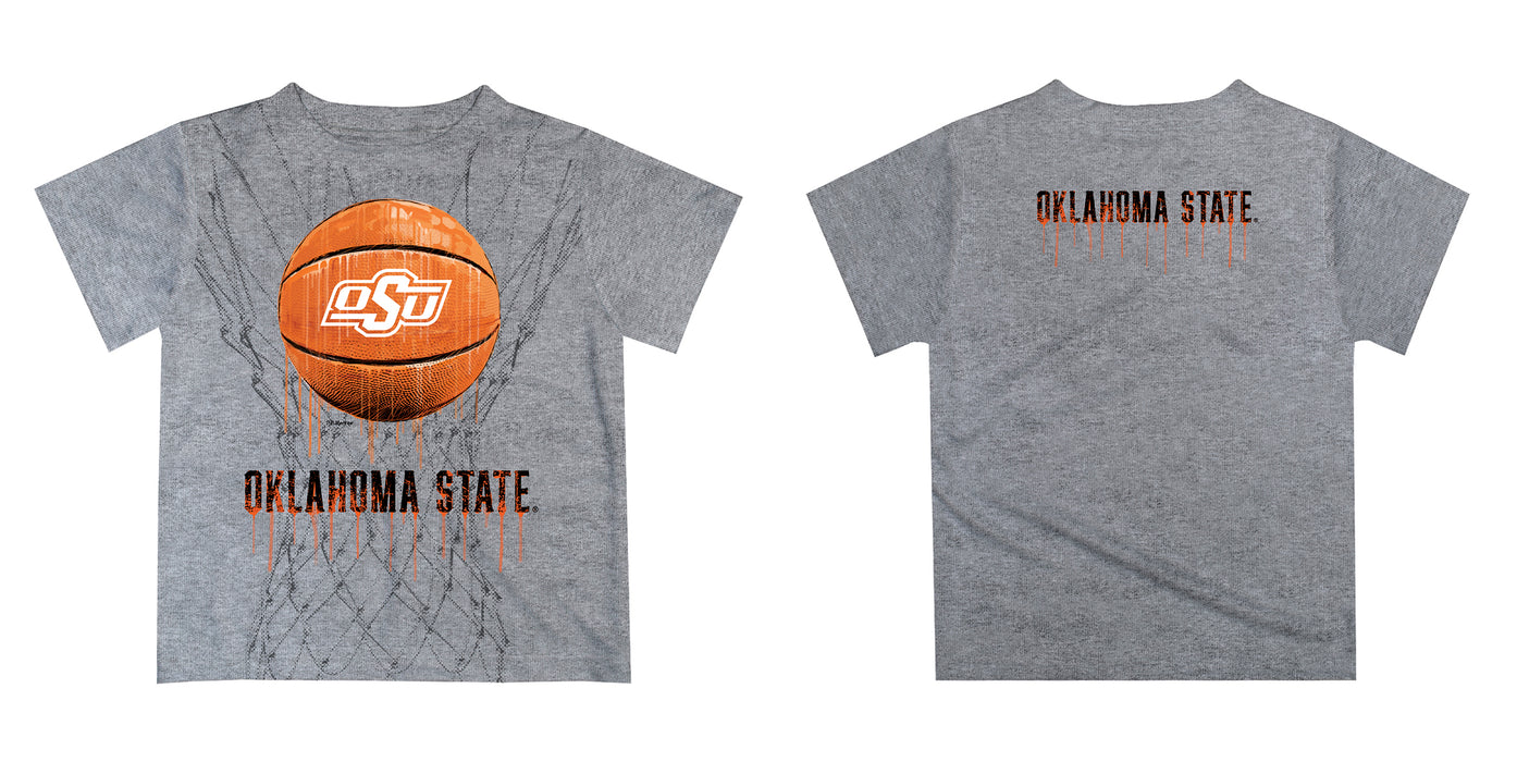 OSU Cowboys Original Dripping Basketball Orange T-Shirt by Vive La