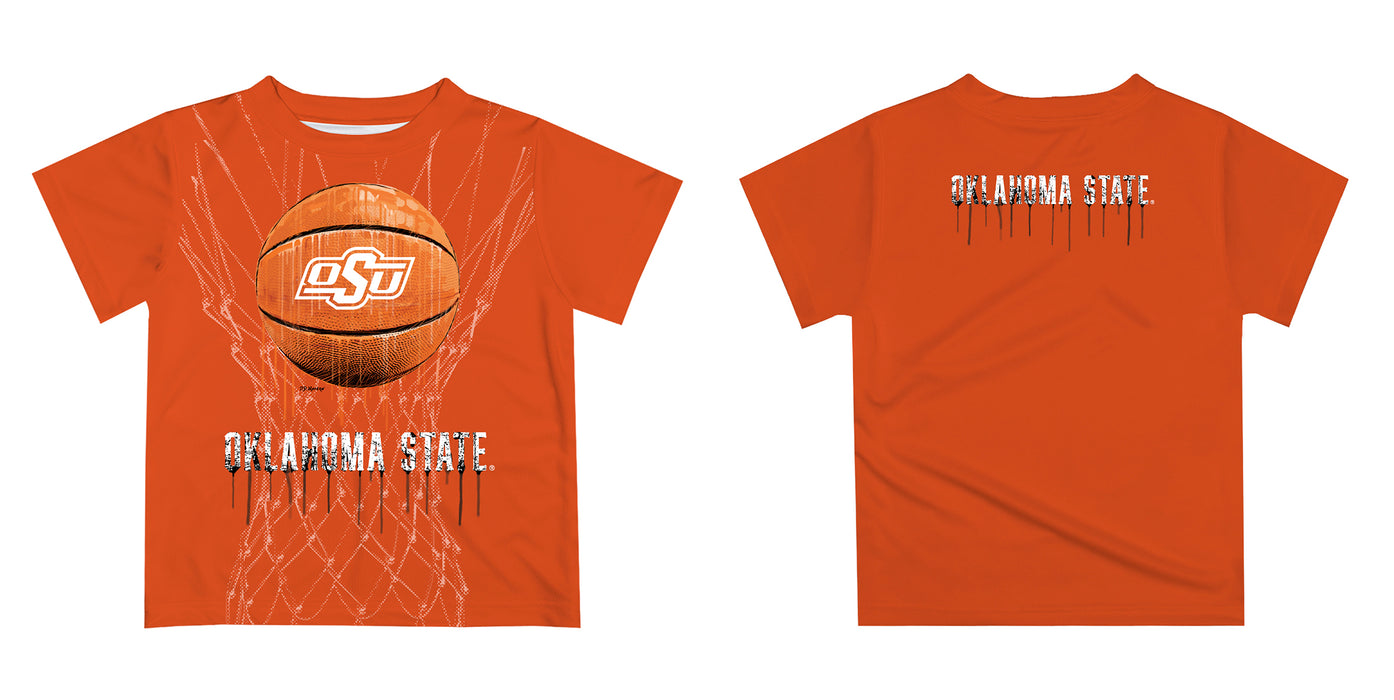 OSU Cowboys Original Dripping Basketball Orange T-Shirt by Vive La Fete - Vive La Fête - Online Apparel Store