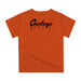 OSU Cowboys Original Dripping Baseball Helmet Orange T-Shirt by Vive La Fete - Vive La Fête - Online Apparel Store