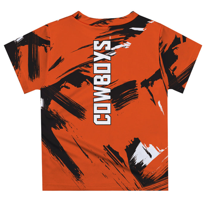 OSU Cowboys Vive La Fete Boys Game Day Orange Short Sleeve Tee Paint Brush - Vive La Fête - Online Apparel Store