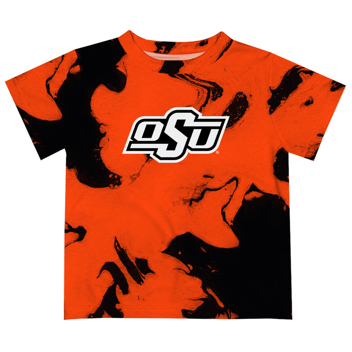 OSU Cowboys Vive La Fete Marble Boys Game Day Orange Short Sleeve Tee