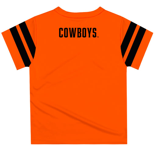 Oklahoma State Cowboys Vive La Fete Boys Game Day Orange Short Sleeve Tee with Stripes on Sleeves - Vive La Fête - Online Apparel Store