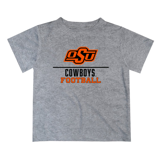 OSU Cowboys Vive La Fete Football V1 Heather Gray Short Sleeve Tee Shirt