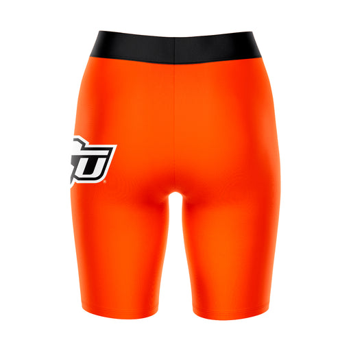 OSU Cowboys Vive La Fete Game Day Logo on Thigh and Waistband Orange and Black Women Bike Short 9 Inseam - Vive La Fête - Online Apparel Store