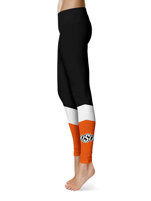 OSU Cowboys Vive La Fete Game Day Collegiate Ankle Color Block Women Black Orange Yoga Leggings - Vive La Fête - Online Apparel Store